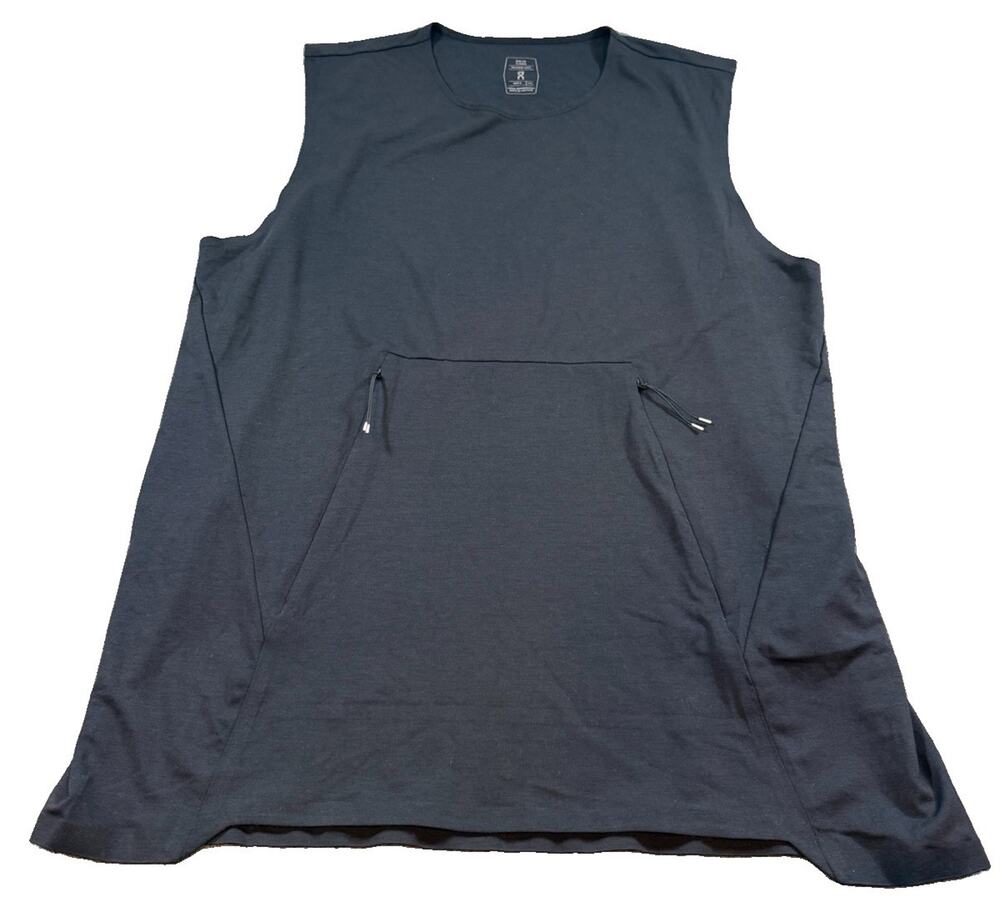 On Running Run On Clouds Training Tank Men’s XXL Black Sleeveless Zip Pocket